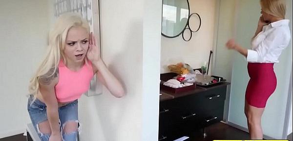  Busty Lesbian MILF Alexis Fawx Gets Fucked By Petite Blonde Beauty Elsa Jean